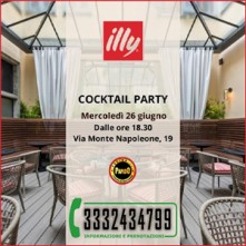 Aperitivo con Dj Set Mercoledi 26 Giugno 2024 Illy Caffe Montenapoleone Milano