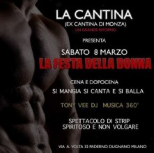 Festa della Donna La Cantina Club Paderno Dugnano Sabato 8 Marzo 2025