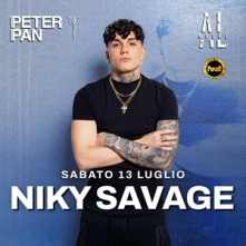 Niky Savage Sabato 13 Luglio 2024 Peter Pan Riccione